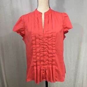 Banana Republic Pleated Button Up Blouse Sz Large